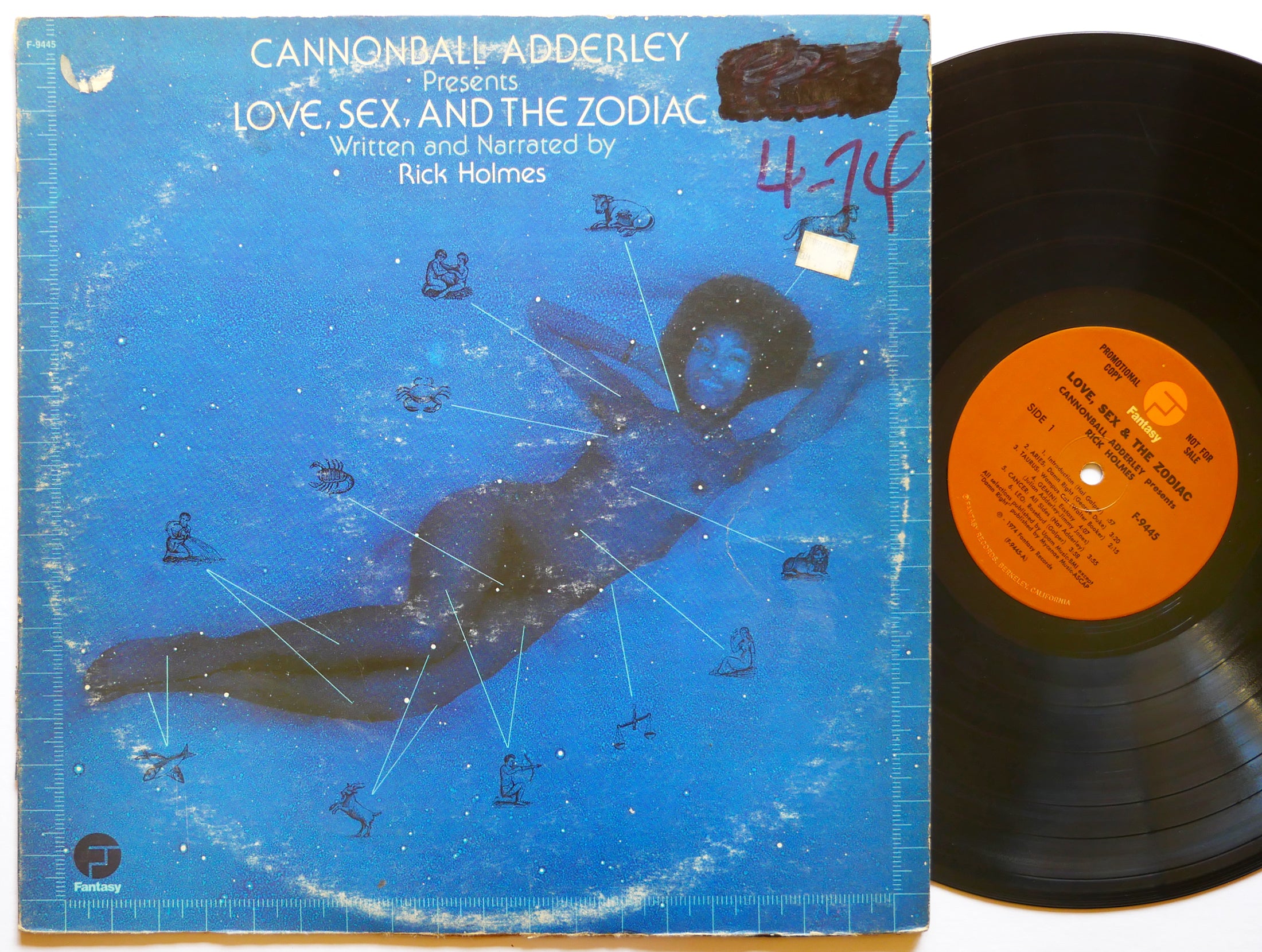 CANNONBALL ADDERLEY RICK HOLMES Love, Sex, And The Zodiac LP FANTASY F-9445