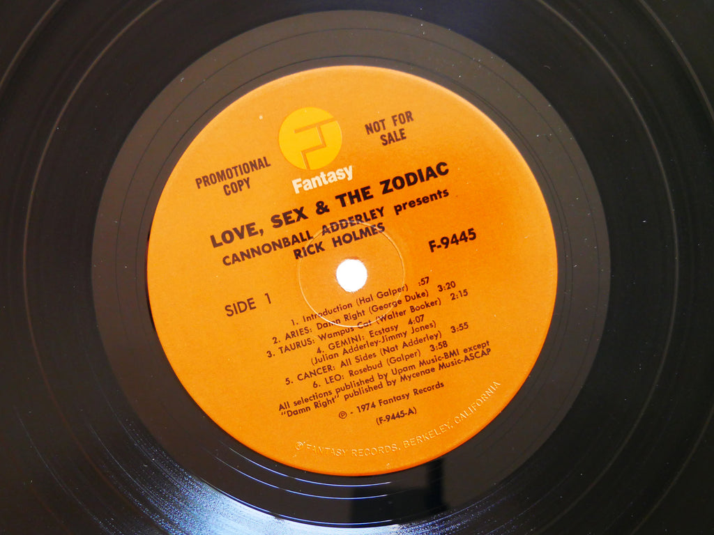 CANNONBALL ADDERLEY RICK HOLMES Love, Sex, And The Zodiac LP FANTASY F-9445