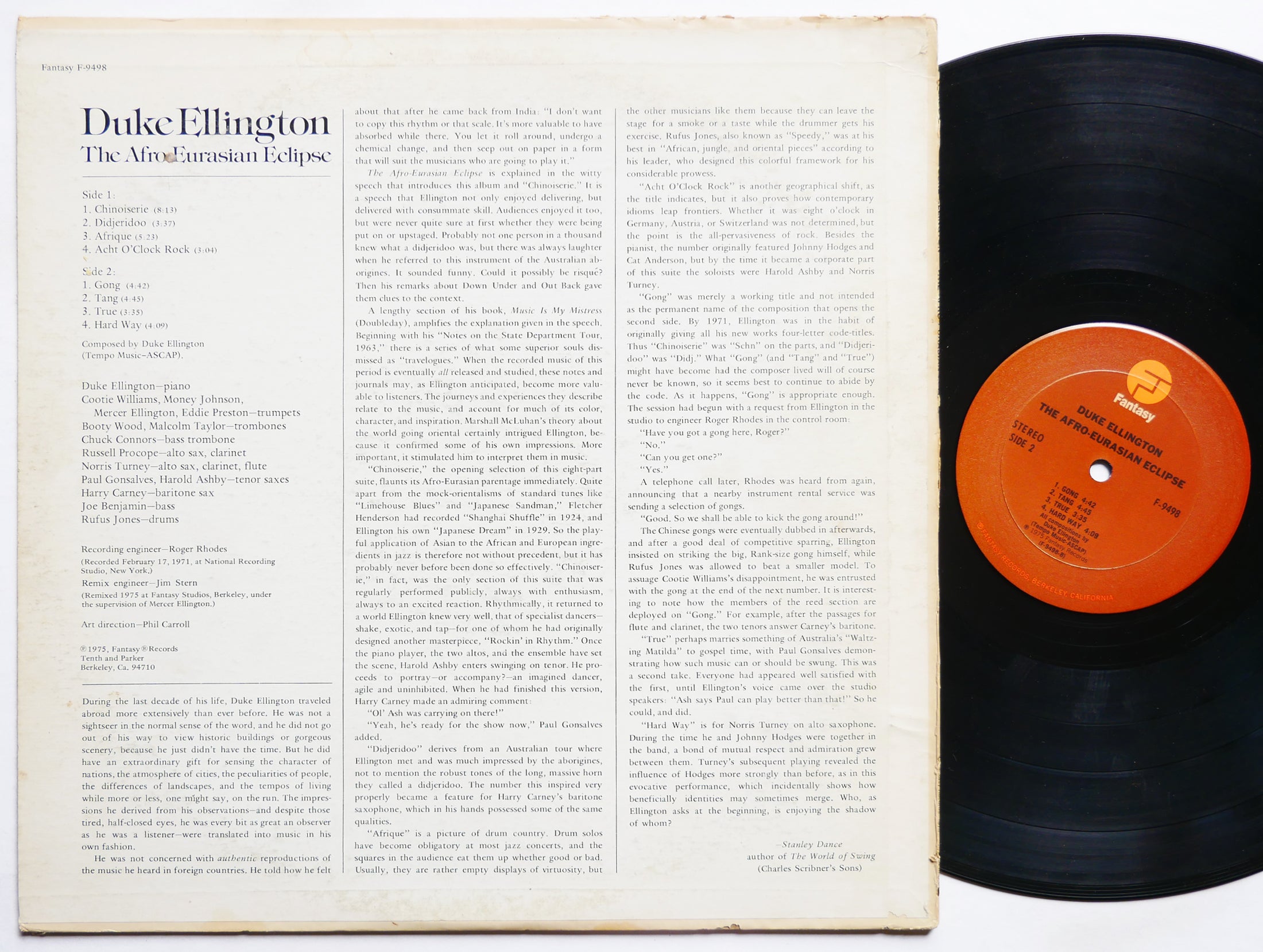 DUKE ELLINGTON The Afro-Eurasian Eclipse LP FANTASY F-9498 US 1975 Afro Jazz