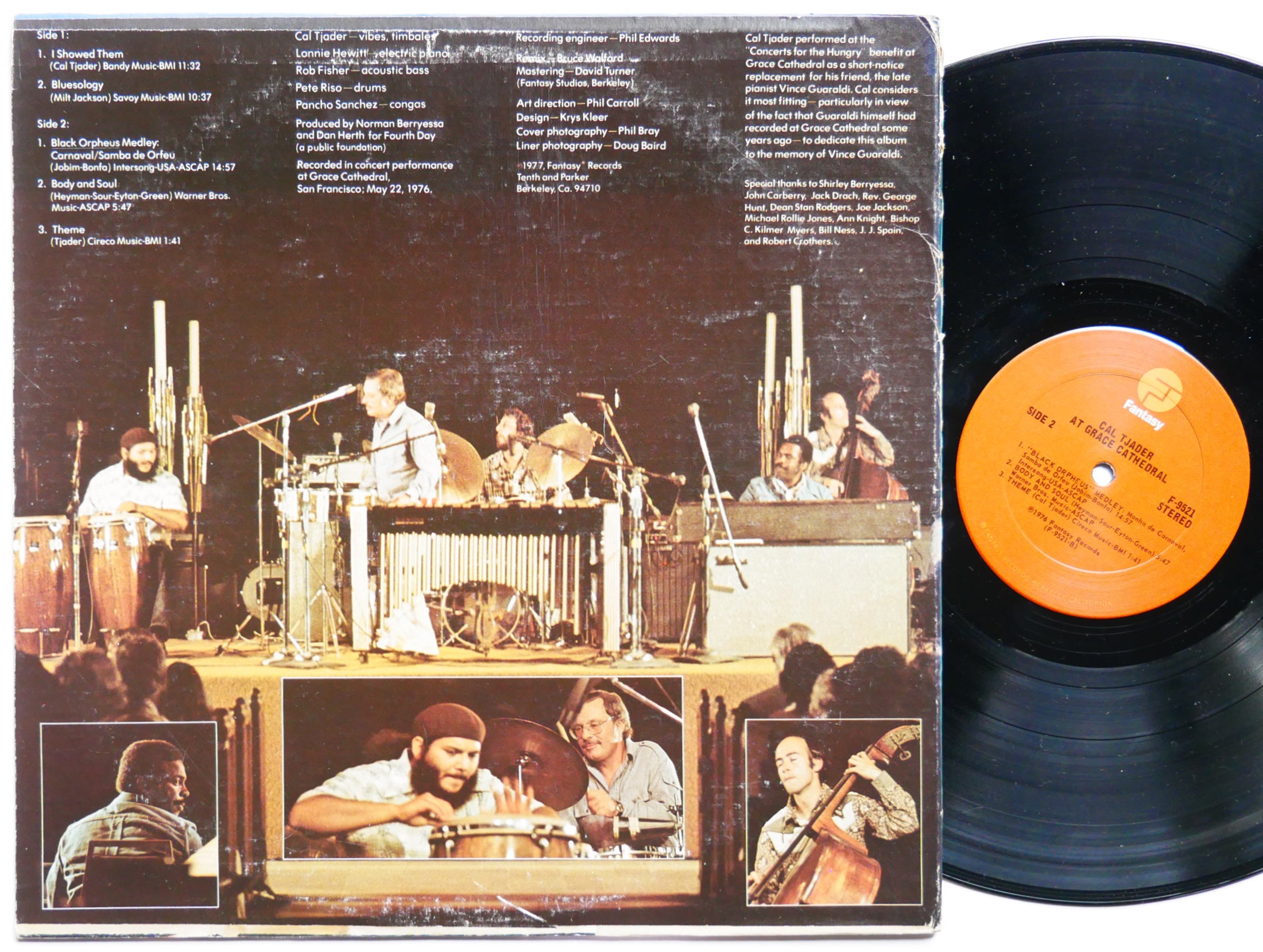 CAL TJADER At Grace Cathedral LP FANTASY F-9521 US 1977 Afro-Cuban Latin Jazz