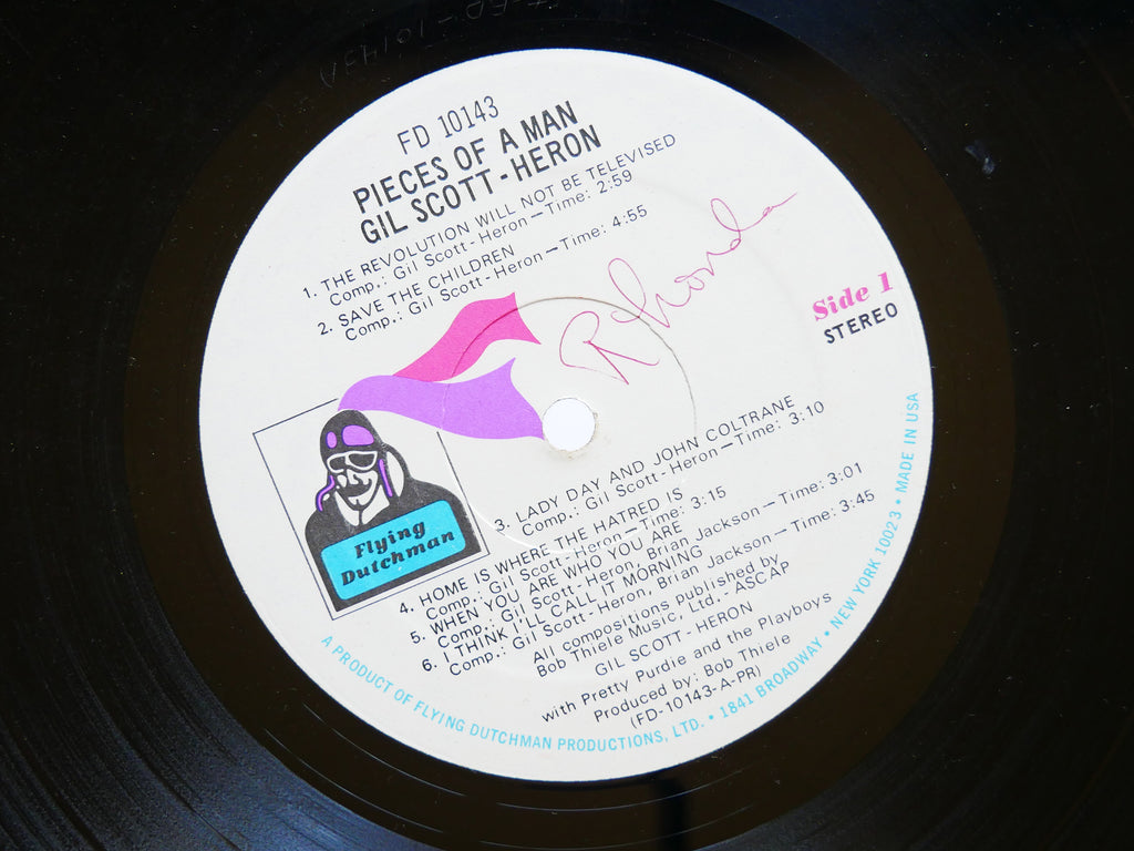 GIL SCOTT-HERON Pieces Of A Man LP FLYING DUTCHMAN FD 10143 US '71 Pretty Purdie