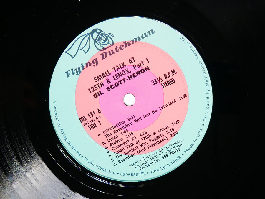 GIL SCOTT-HERON Small Talk At 125th And Lenox LP FLYING DUTCHMAN FDS 131 US 1970