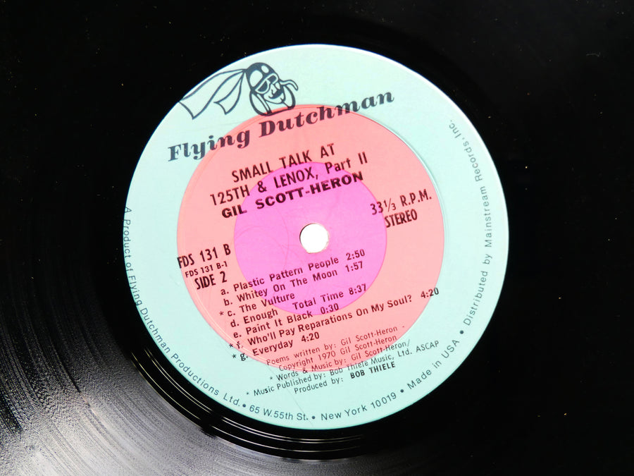 GIL SCOTT-HERON Small Talk At 125th And Lenox LP FLYING DUTCHMAN FDS 131 US 1970