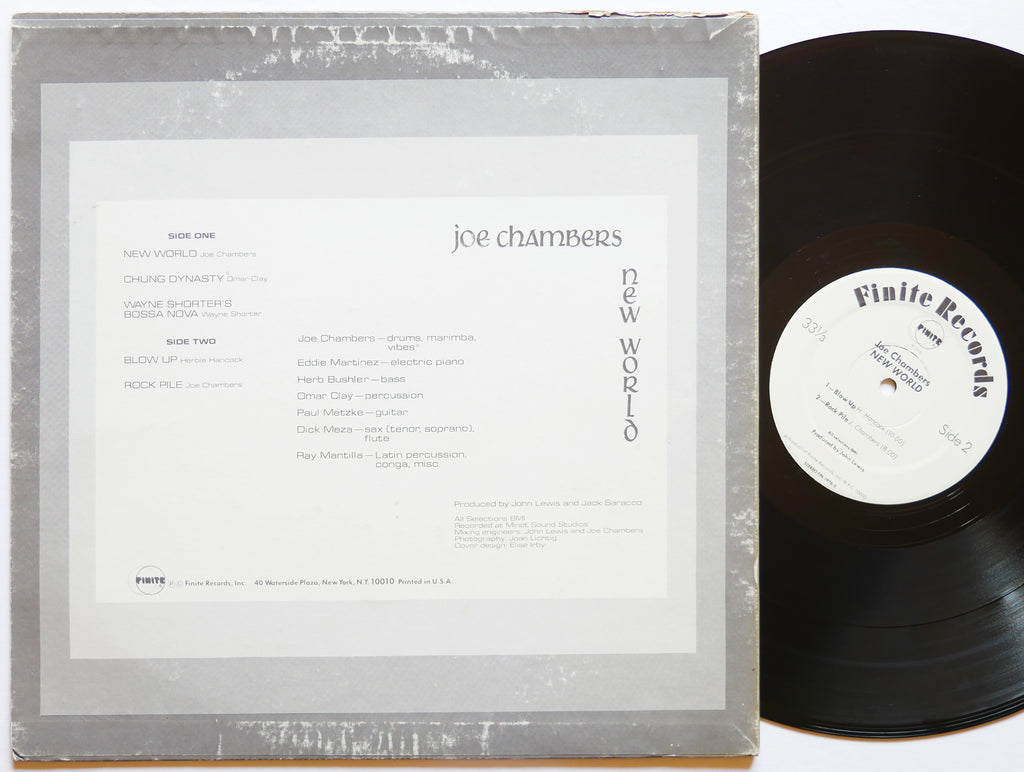 JOE CHAMBERS New World LP FINITE FIN-1976-2 US 1976 Dick Meza Herb Bushler VG+
