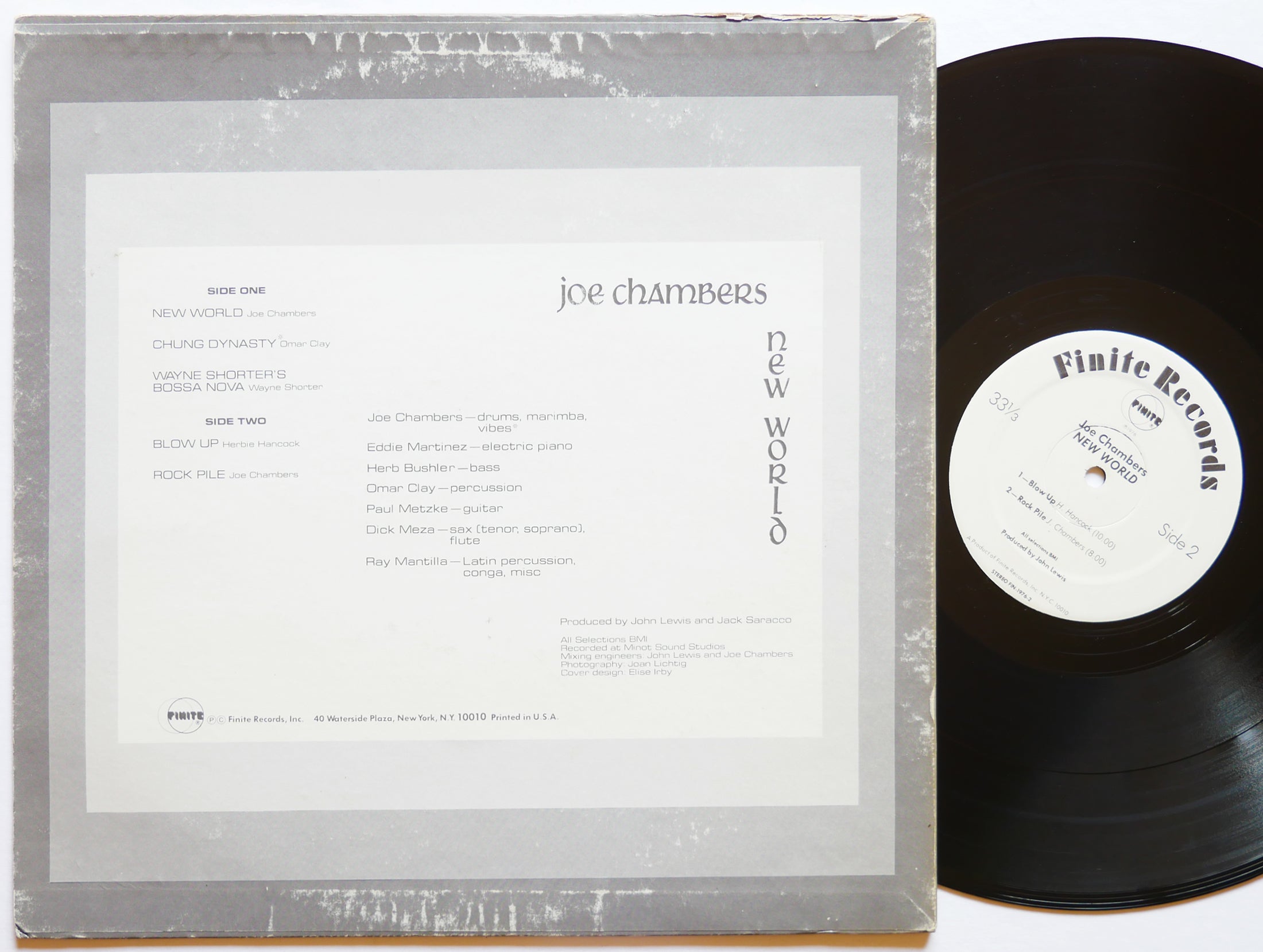 JOE CHAMBERS New World LP FINITE FIN-1976-2 US 1976 Dick Meza Herb Bushler VG+