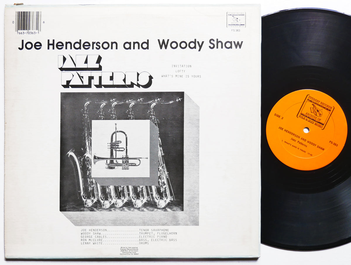 JOE HENDERSON WOODY SHAW Jazz Patterns LP EVEREST RECORDS US 1982 Lenny White