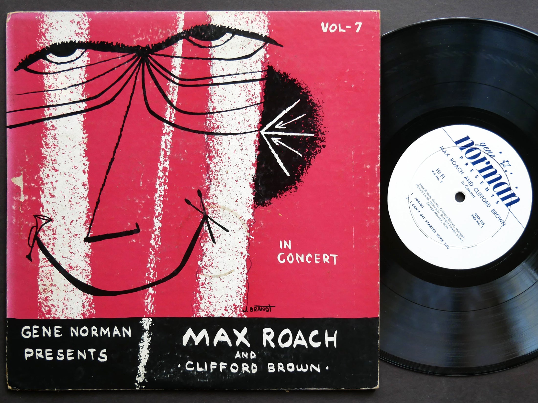 CLIFFORD BROWN MAX ROACH In Concert 10" LP Gene Norman No. 7 US 1955 DG MONO