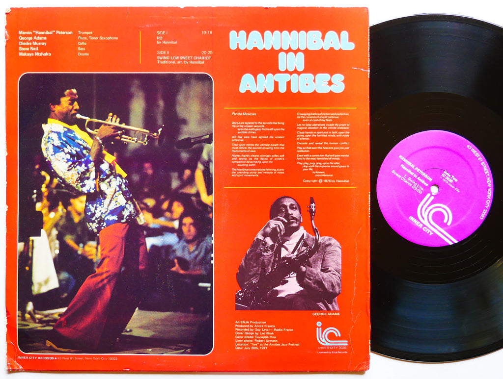 MARVIN HANNIBAL PETERSON Hannibal In Antibes LP INNER CITY IC 3020 US 1978
