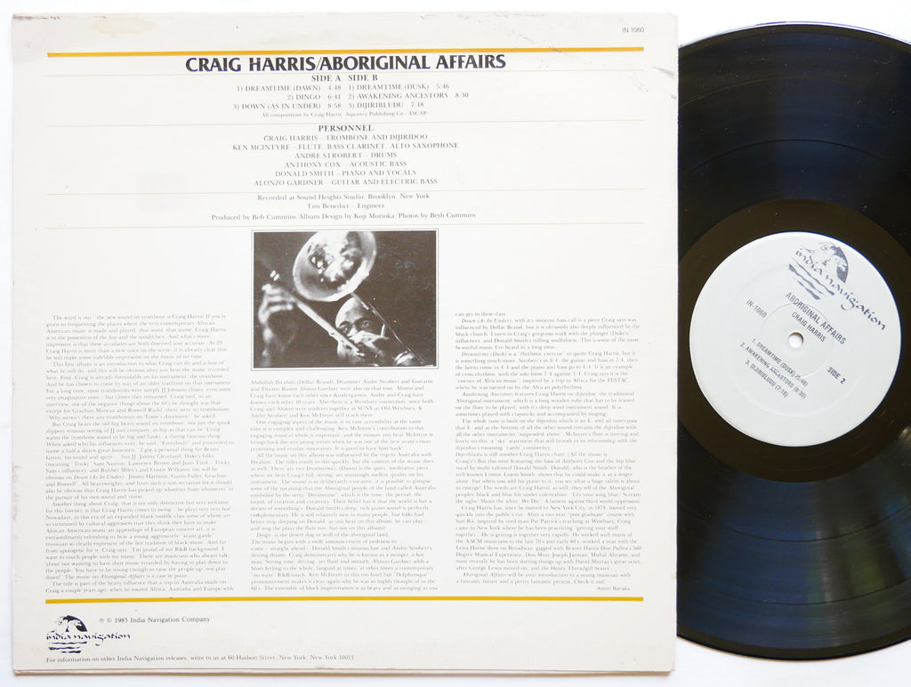 CRAIG HARRIS Aboriginal Affairs LP INDIA NAVIGATION IN 1060 US 1983 Donald Smith
