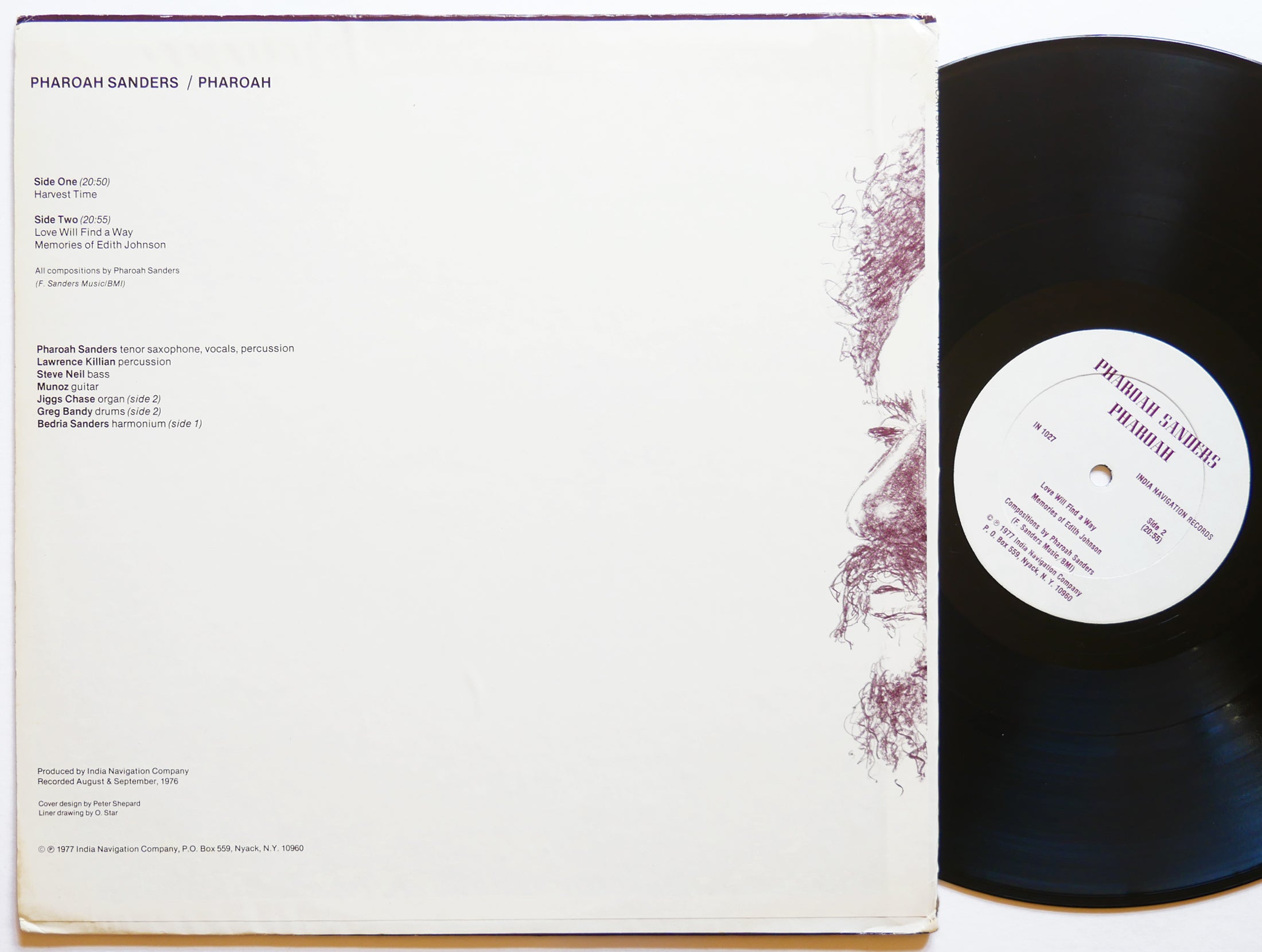 PHAROAH SANDERS Pharoah INDIA NAVIGATION IN 1027 US 1977 Spiritual Jazz
