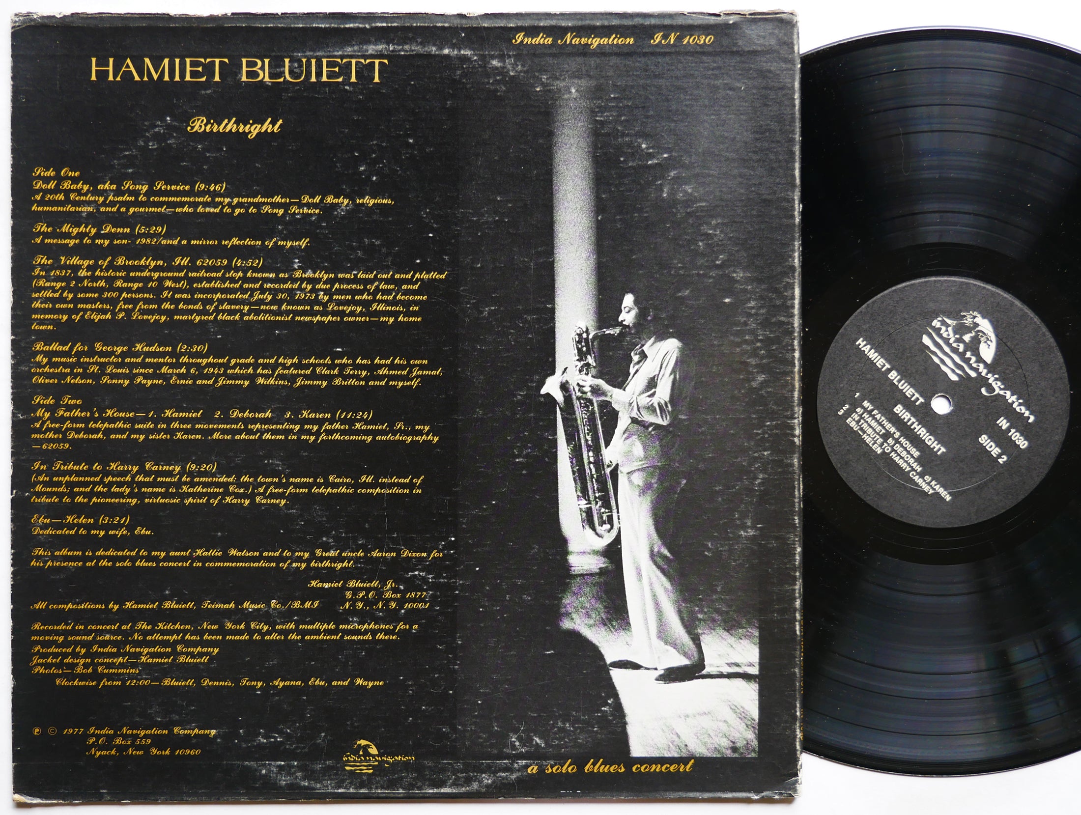 HAMIET BLUIETT Birthright LP INDIA NAVIGATION IN 1030 US 1977 Spiritual Jazz