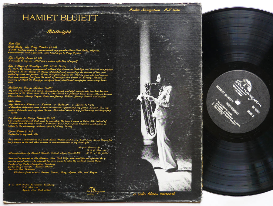 HAMIET BLUIETT Birthright LP INDIA NAVIGATION IN 1030 US 1977 Spiritual Jazz