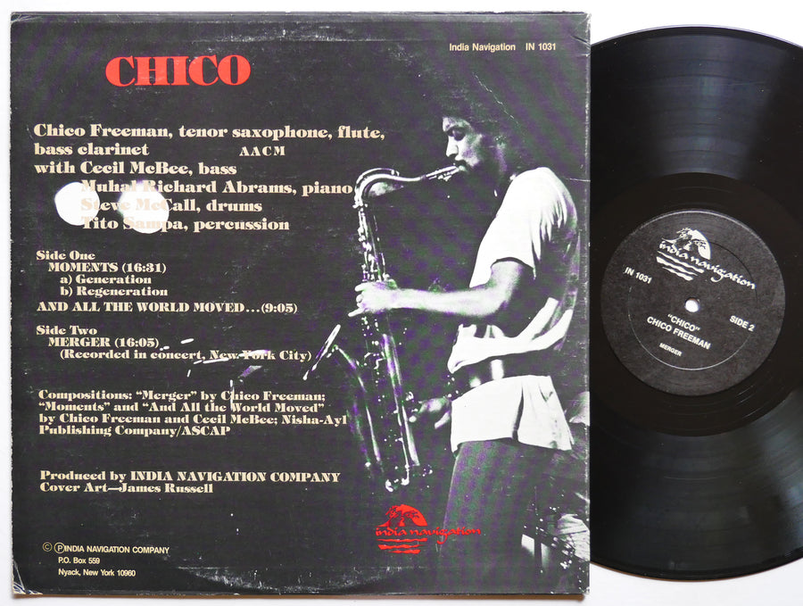 CHICO FREEMAN Chico LP INDIA NAVIGATION IN 1031 US 1977 JAZZ Cecil McBee VG+