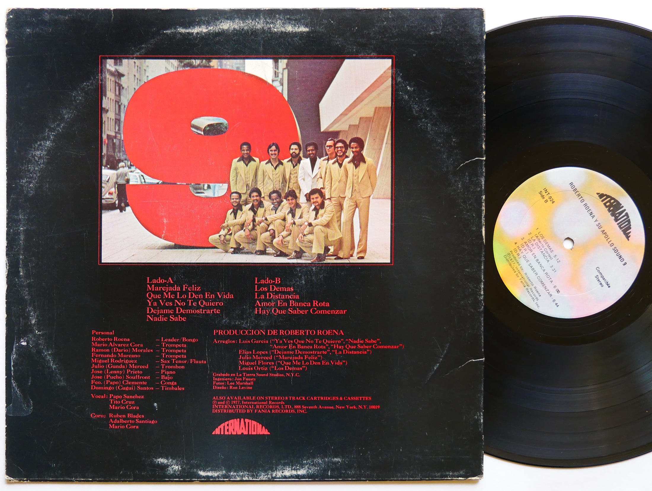 ROBERTO ROENA Y Su Apollo Sound 9 LP INTERNATIONAL INT 924 US 1977 Latin