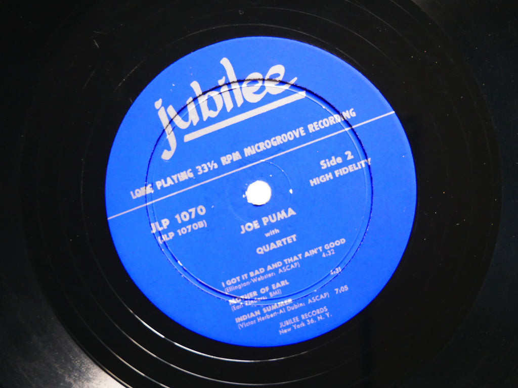 JOE PUMA Jazz LP JUBILEE JLP-1070 US 1958 DG MONO Bill Evans Oscar Pettiford