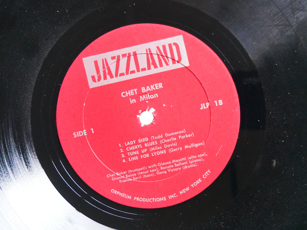 CHET BAKER In Milan LP JAZZLAND JLP 18 US 1968 MONO JAZZ