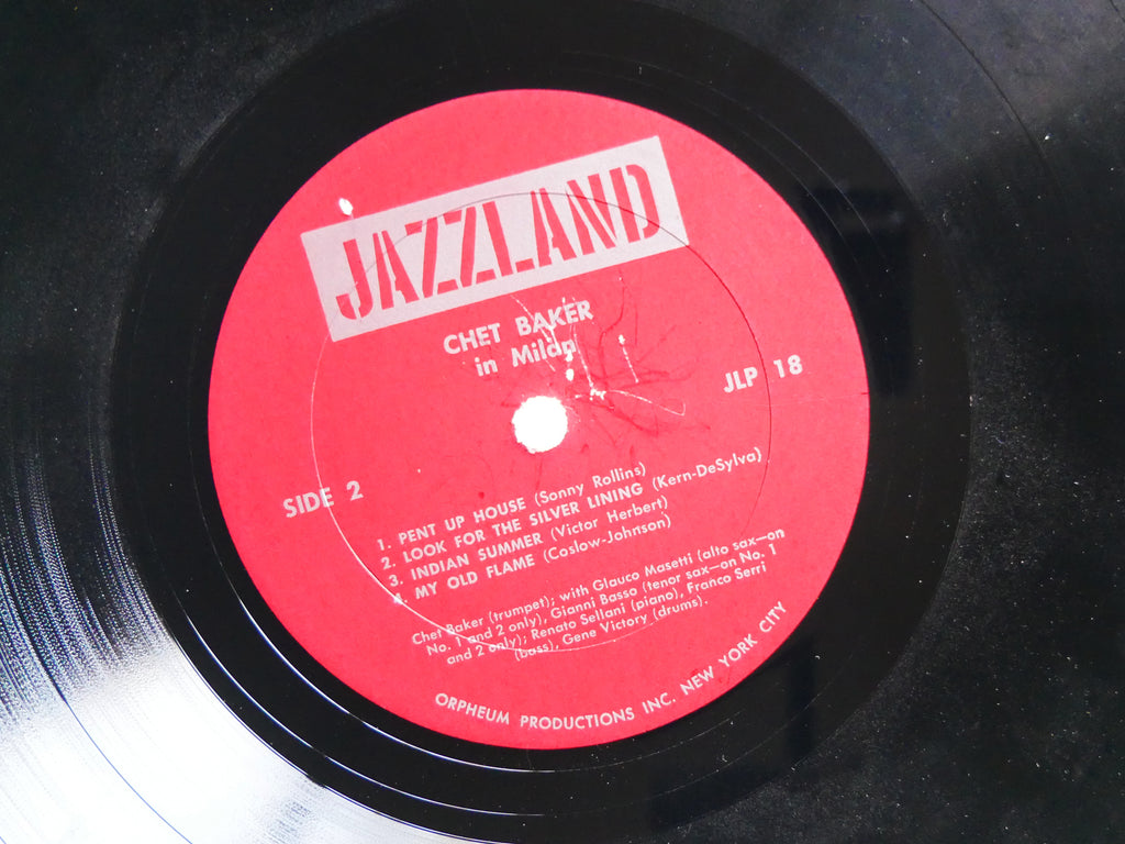 CHET BAKER In Milan LP JAZZLAND JLP 18 US 1968 MONO JAZZ