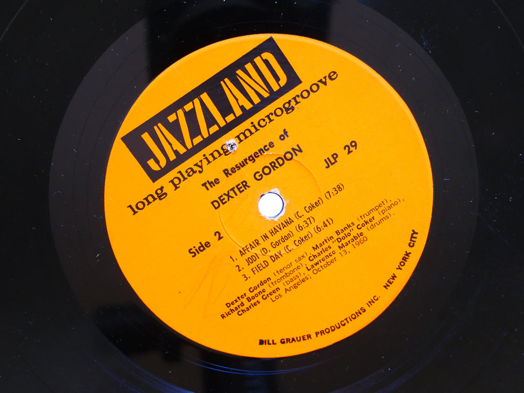 DEXTER GORDON The Resurgence Of LP JAZZLAND JLP 29 US 1961 MONO Martin Banks