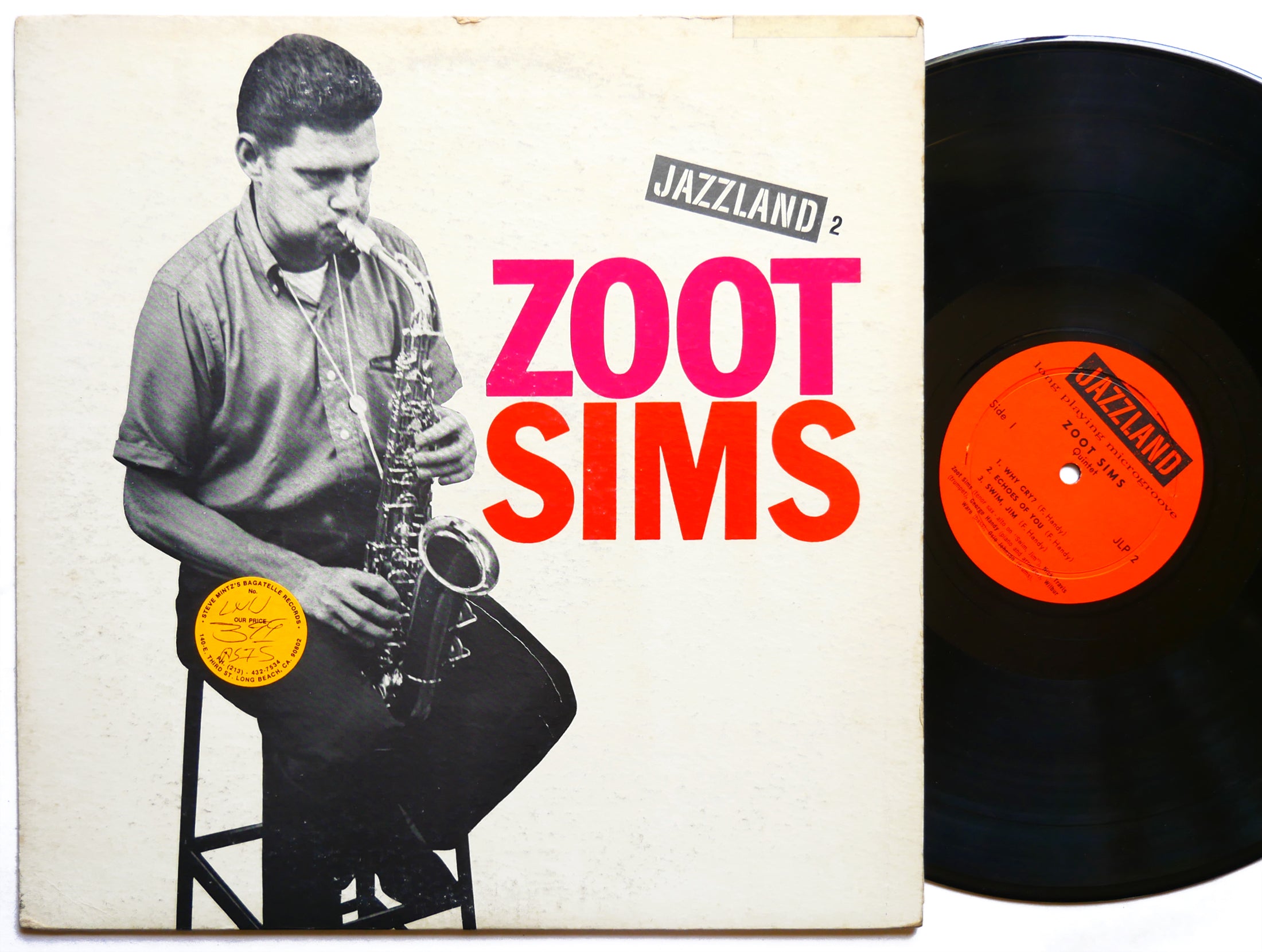 ZOOT SIMS Quintet Jazzland JLP 2 LP US 1960 DG MONO Wilbur Ware George Handy