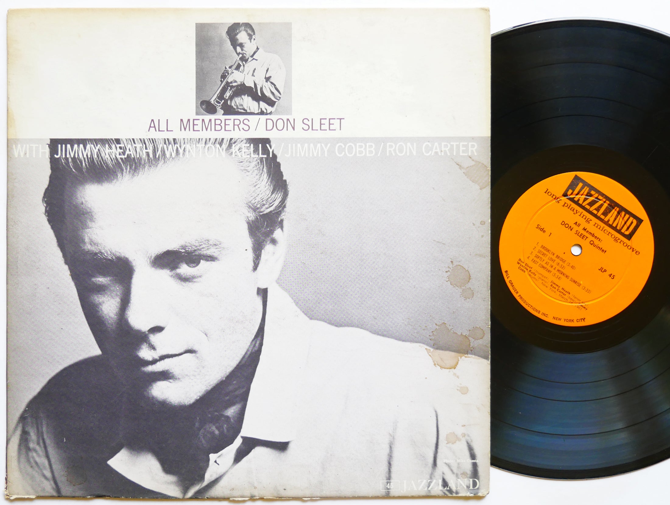 DON SLEET JIMMY HEATH WYNTON KELLY All Members LP JAZZLAND JLP 45 US '61 DG MONO