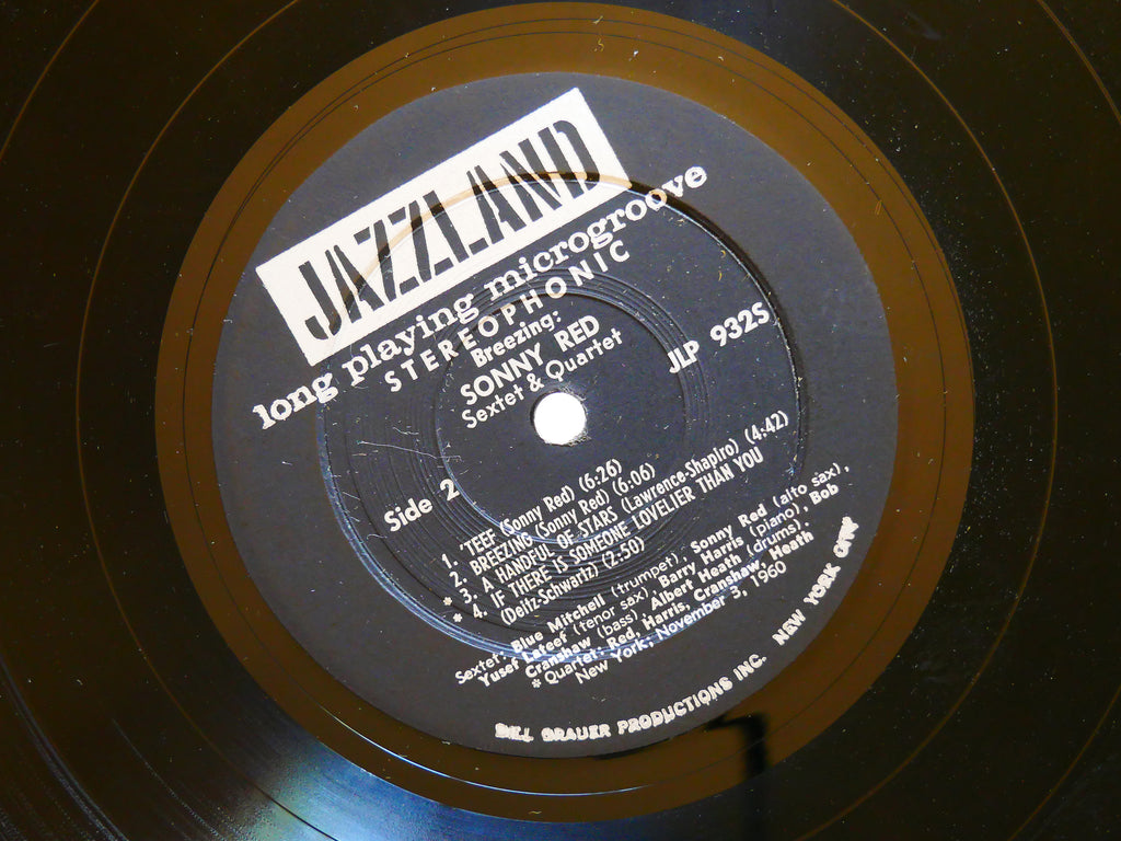 SONNY RED Breezing LP JAZZLAND JLP 932S US 1960 DG ST Yusef Lateef Blue Mitchell
