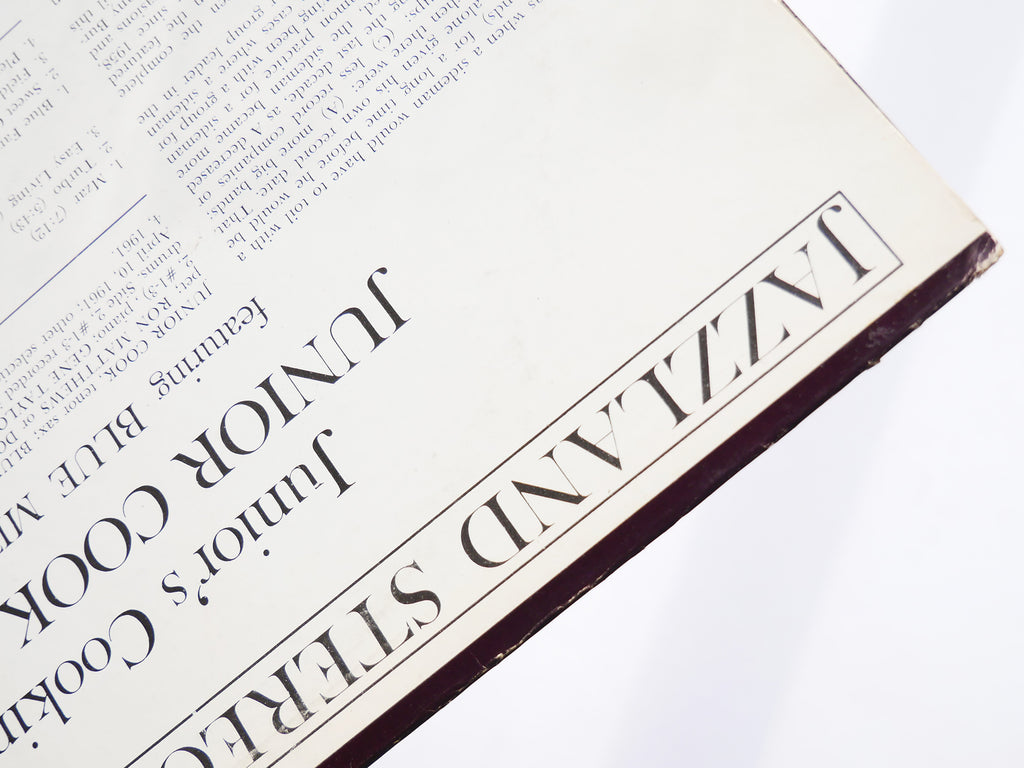 JUNIOR COOK BLUE MITCHELL Junior's Cookin' LP JAZZLAND JLP958 US 1966 Roy Brooks