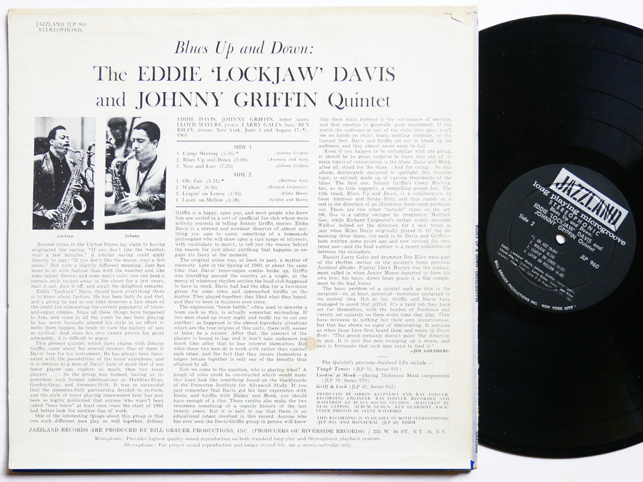 EDDIE LOCKJAW DAVIS JOHNNY GRIFFIN Quintet Blues Up And Down LP JAZZLAND JLP 960