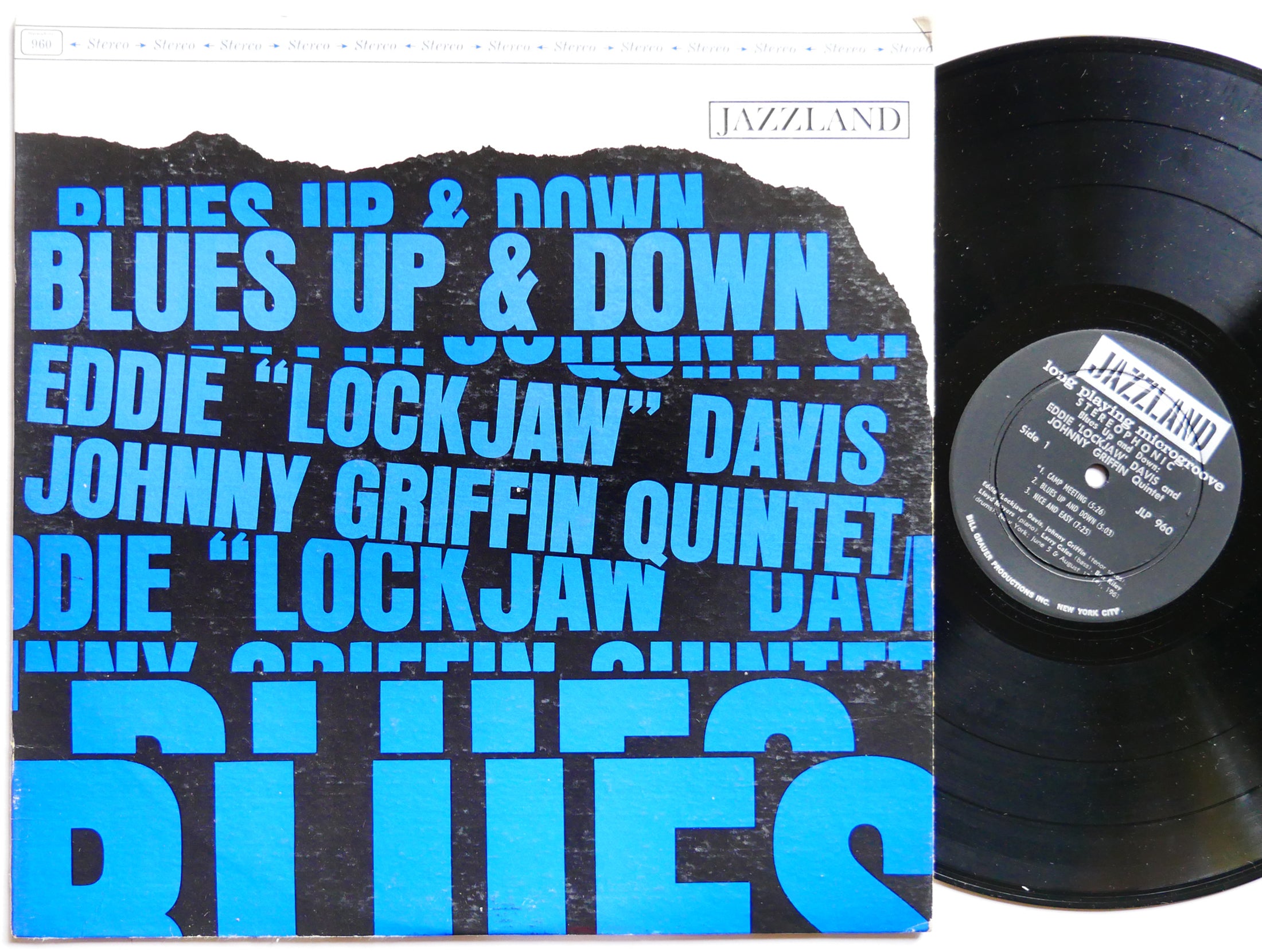 EDDIE LOCKJAW DAVIS JOHNNY GRIFFIN Quintet Blues Up And Down LP JAZZLAND JLP 960