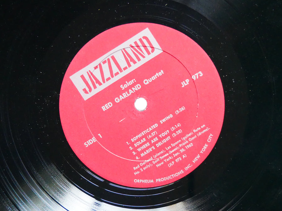 RED GARLAND Solar LP JAZZLAND JLP 973 MONO Sam Jones Les Spann