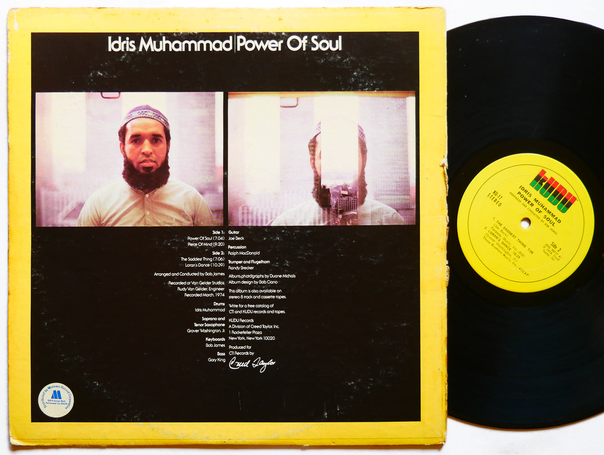 IDRIS MUHAMMAD Power Of Soul LP KUDU KU-17 US 1974 RVG Jazz Funk Bob James
