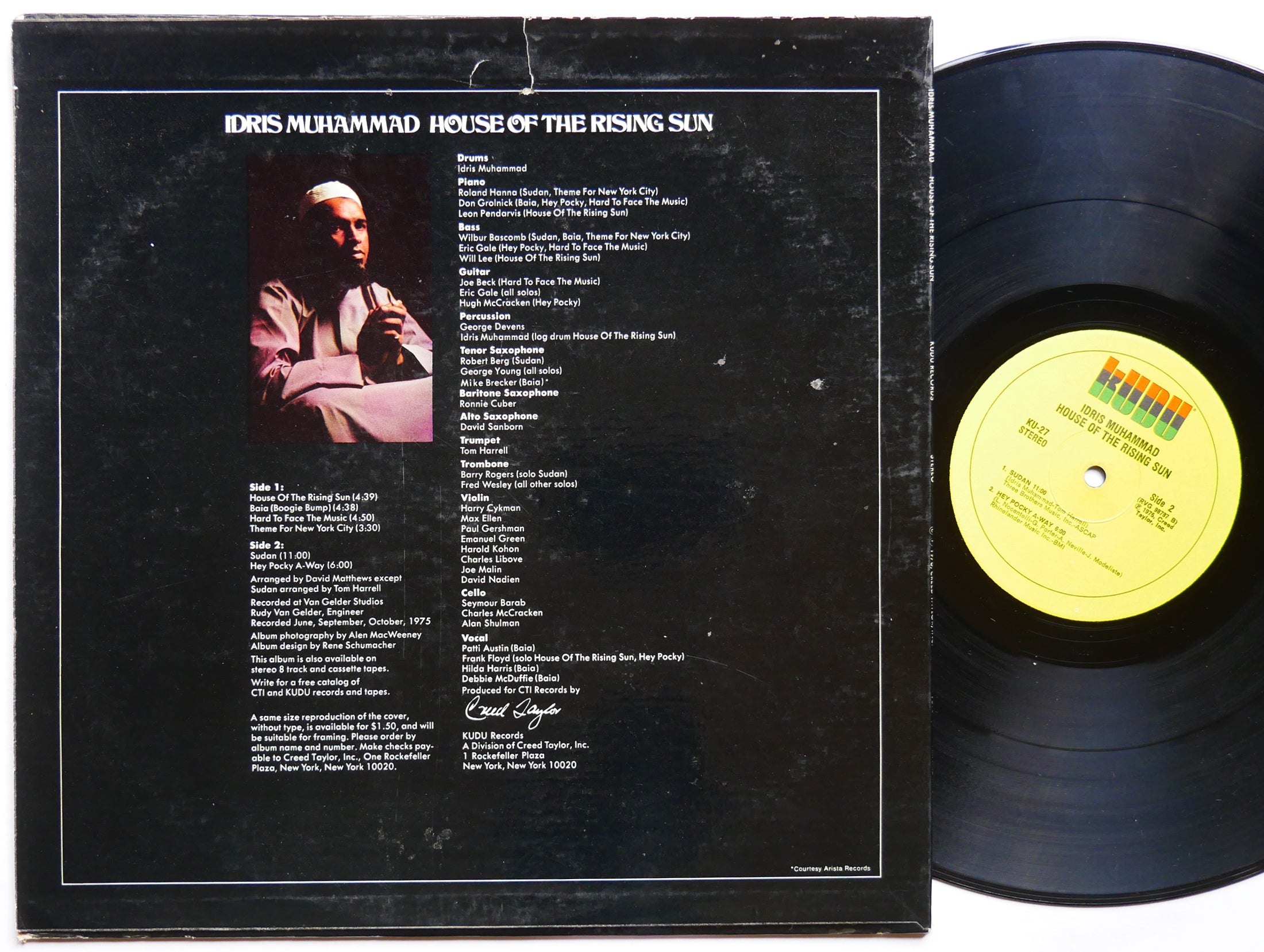 IDRIS MUHAMMAD House Of The Rising Sun LP KUDU KU-27 US 1976 Roland Hanna