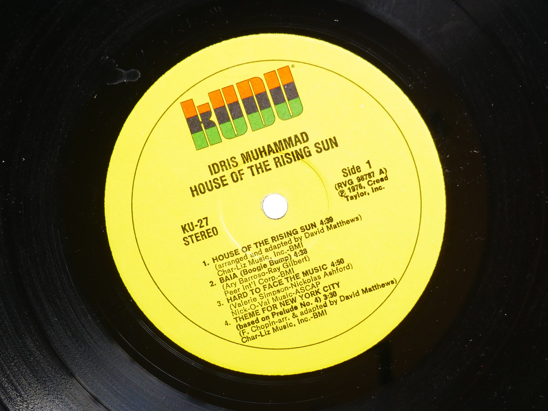 IDRIS MUHAMMAD House Of The Rising Sun LP KUDU KU-27 US 1976 Roland Hanna