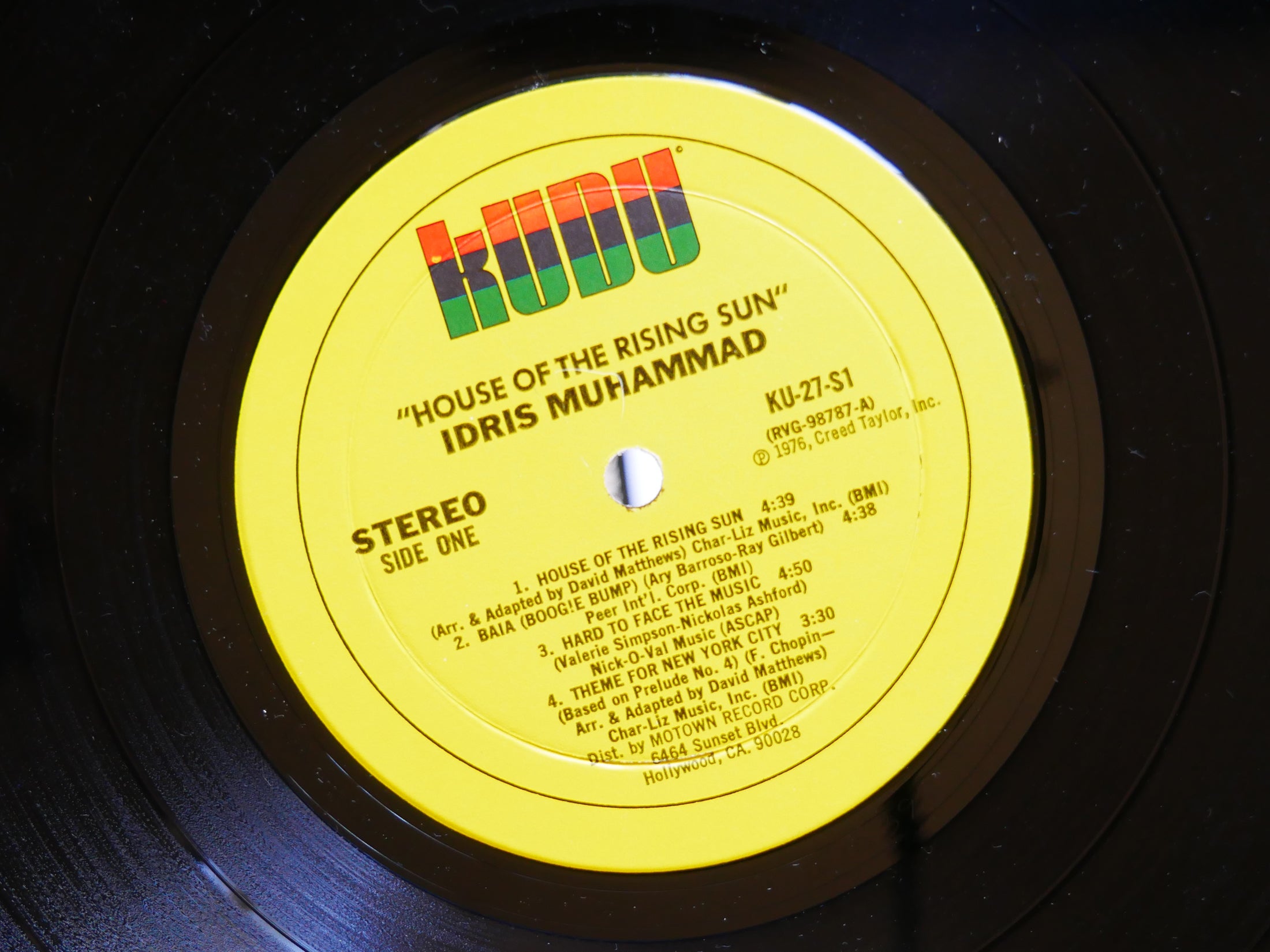 IDRIS MUHAMMAD House Of The Rising Sun LP KUDU KU-27 US 1976 Roland Hanna VG+