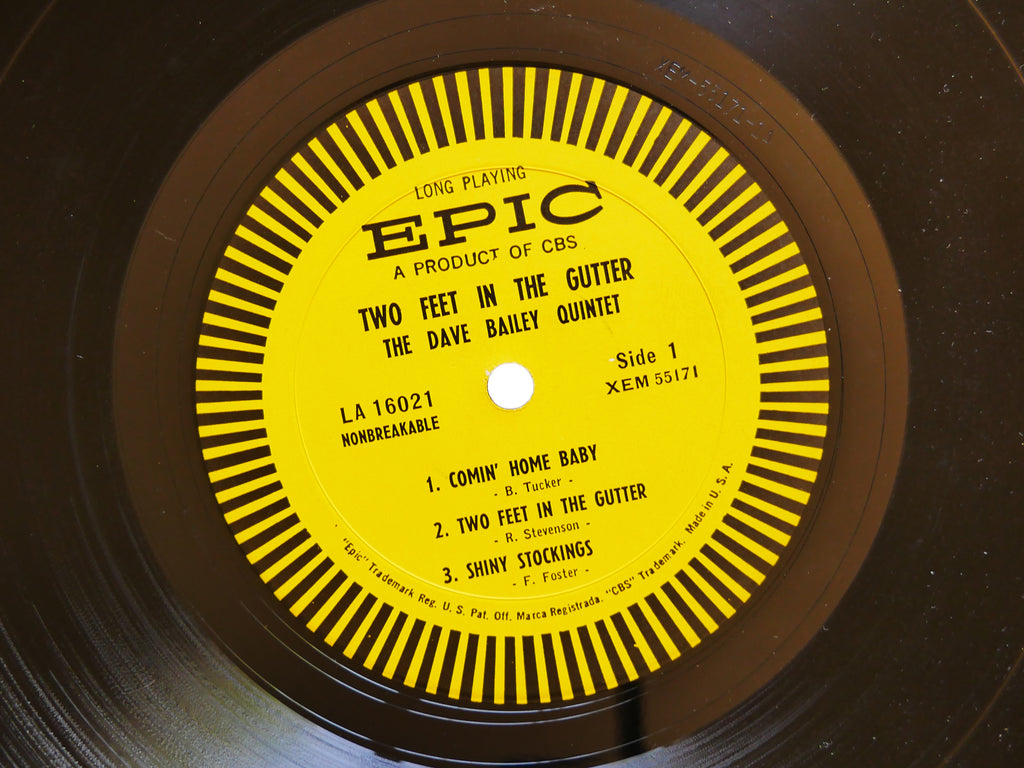 DAVE BAILEY Quintet 2 Feet In The Gutter LP EPIC LA 16021 US 1962 DG MONO