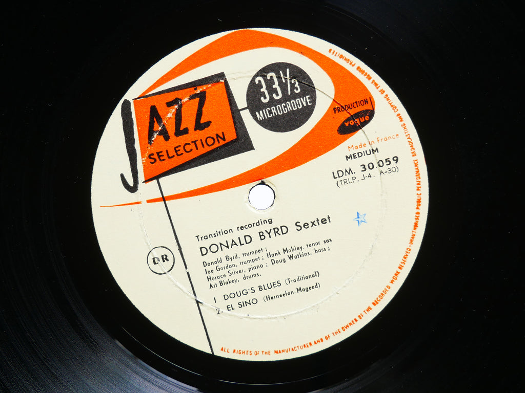 DONALD BYRD Sextet LP JAZZ SELECTION LDM 30.059 FR 1957 MONO FLAT Hank Mobley