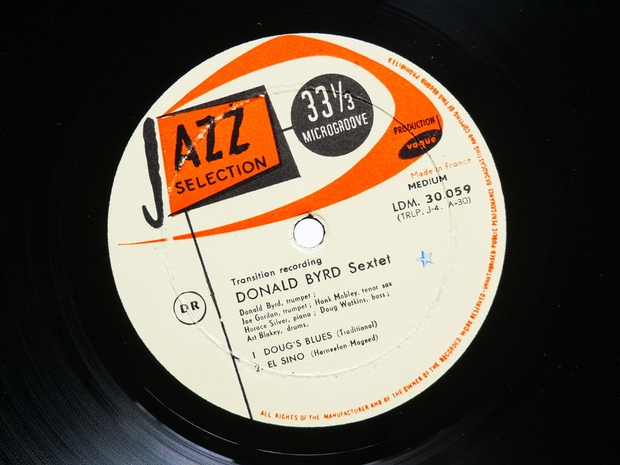 DONALD BYRD Sextet LP JAZZ SELECTION LDM 30.059 FR 1957 MONO FLAT Hank Mobley