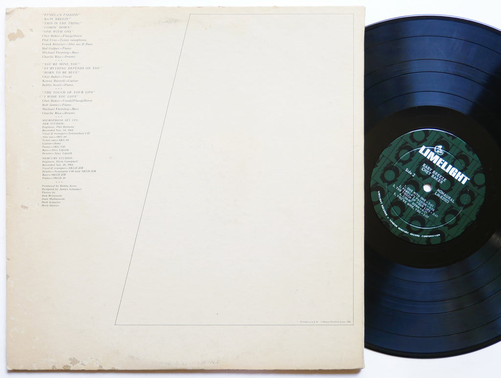 CHET BAKER Baby Breeze LP LIMELIGHT LM 82003 Orig US 1965 DG MONO Kenny Burrell