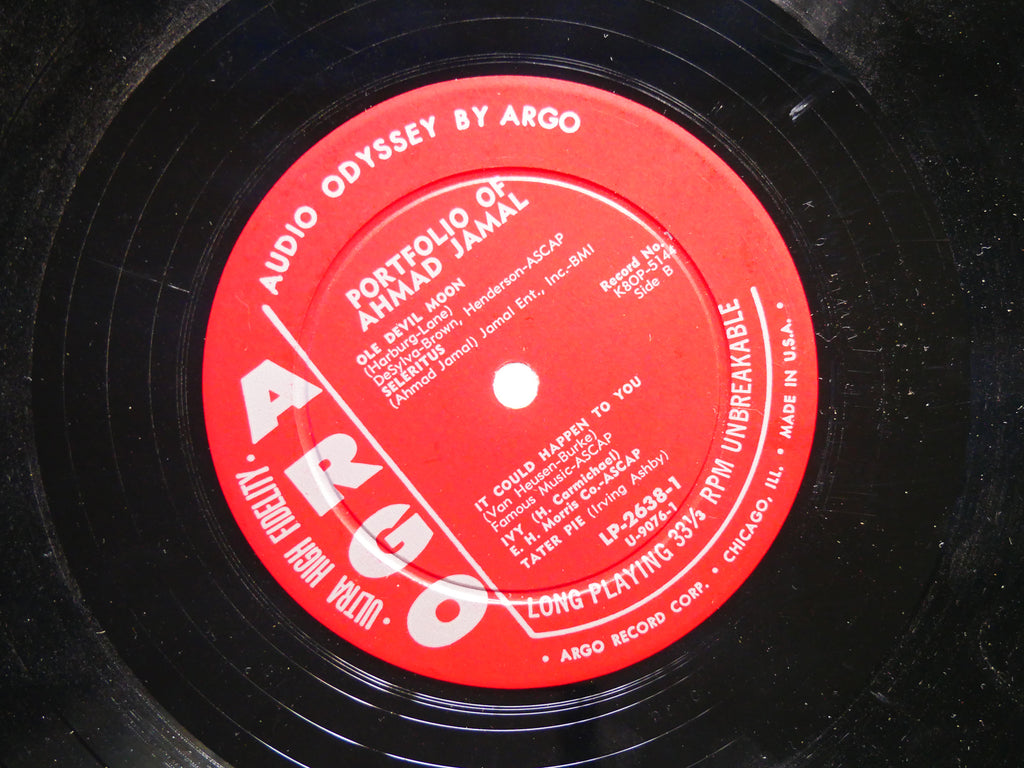 AHMAD JAMAL Portfolio Of LP ARGO LP 2638 DG MONO Israel Crosby Don Bronstein