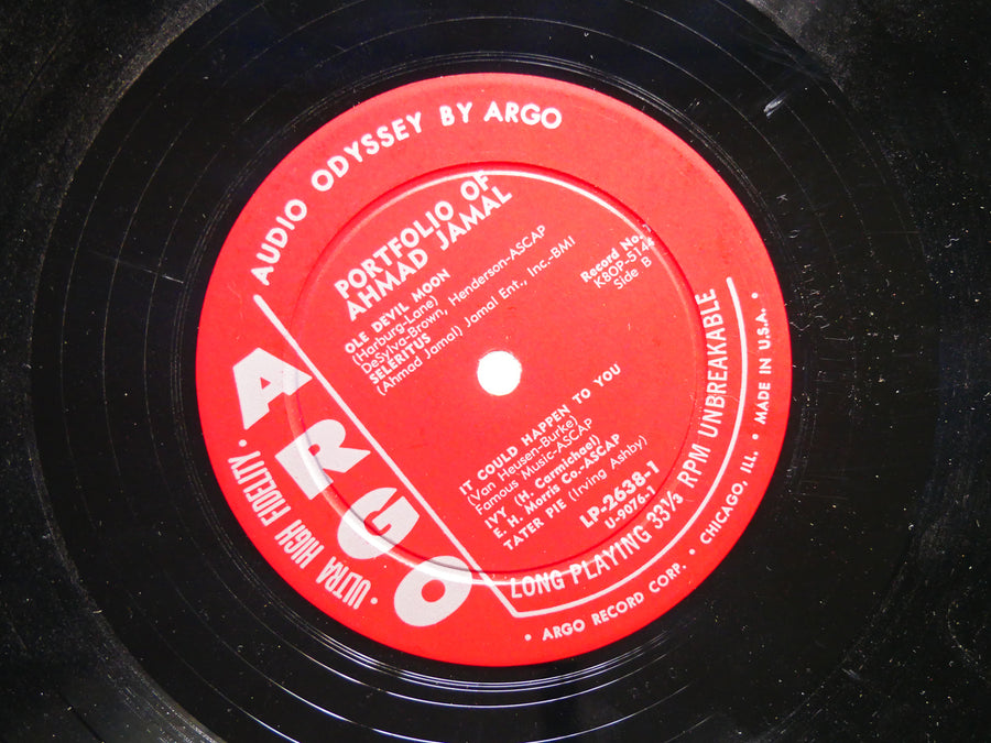 AHMAD JAMAL Portfolio Of LP ARGO LP 2638 DG MONO Israel Crosby Don Bronstein