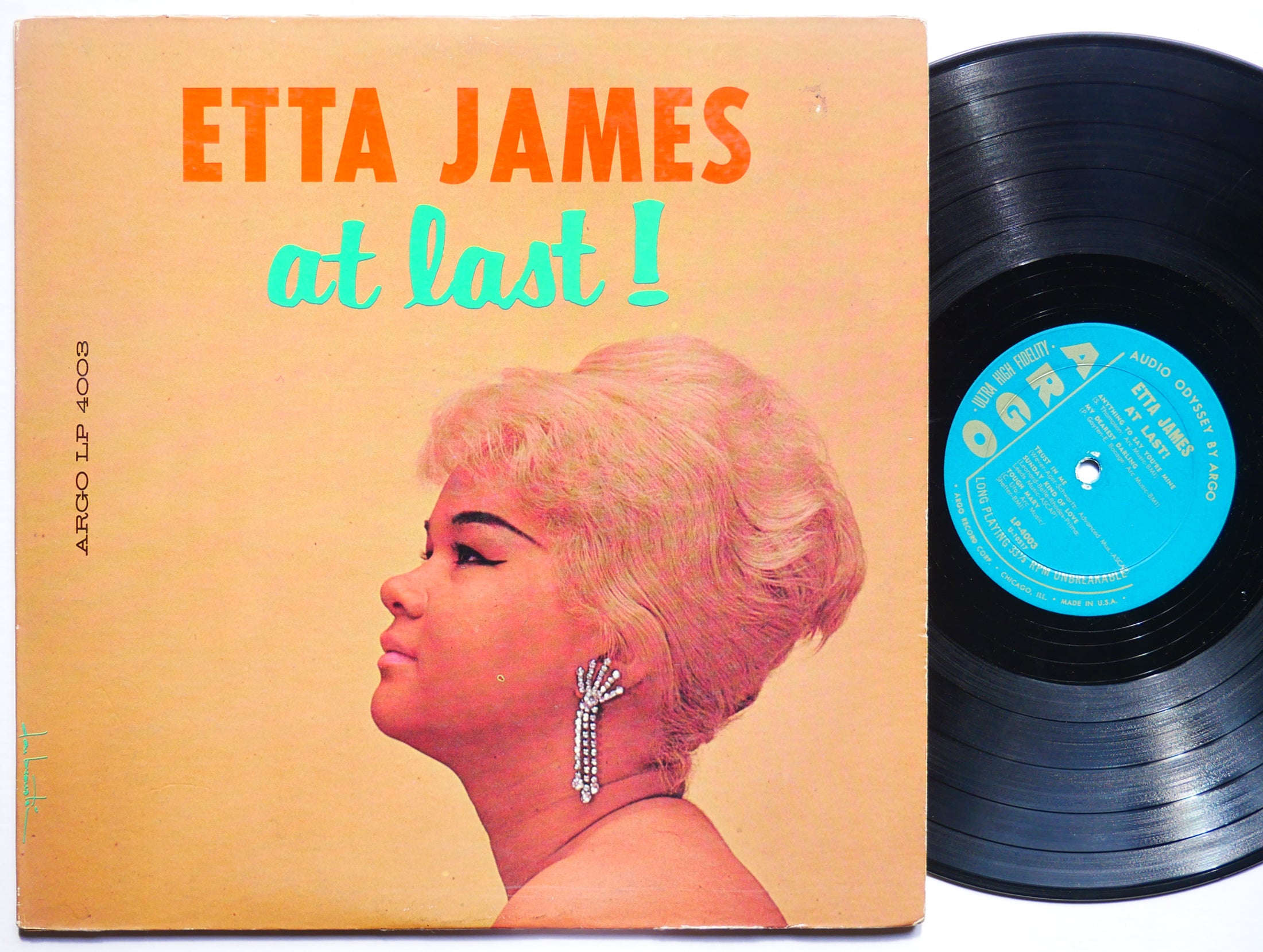 ETTA JAMES At Last! LP ARGO LP 4003 US 1960 MONO Funk Soul Blues