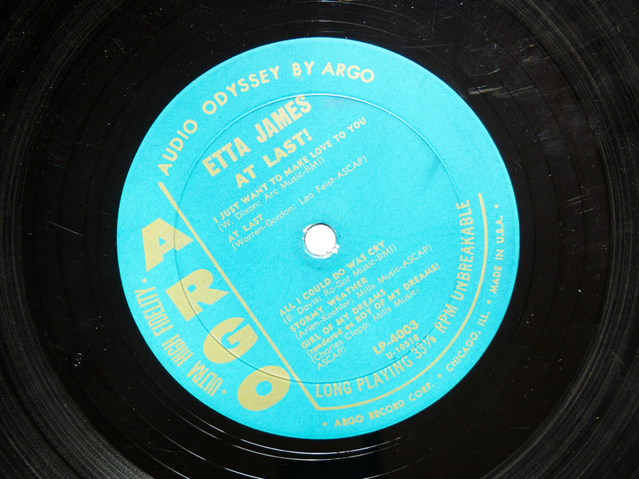 ETTA JAMES At Last! LP ARGO LP 4003 US 1960 MONO Funk Soul Blues