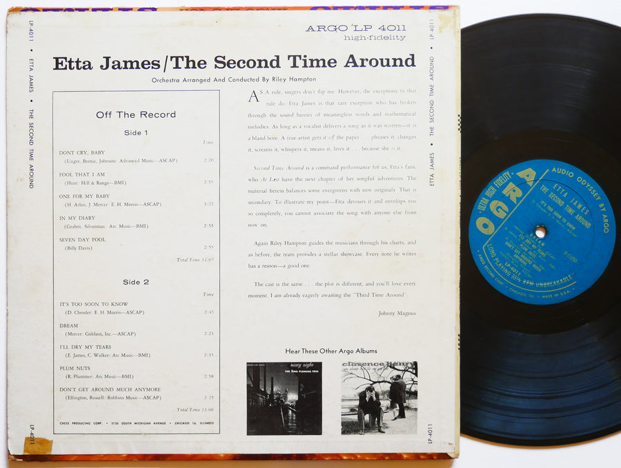 ETTA JAMES The Second Time Around LP ARGO LP-4011 US 1961 MONO Soul Blues