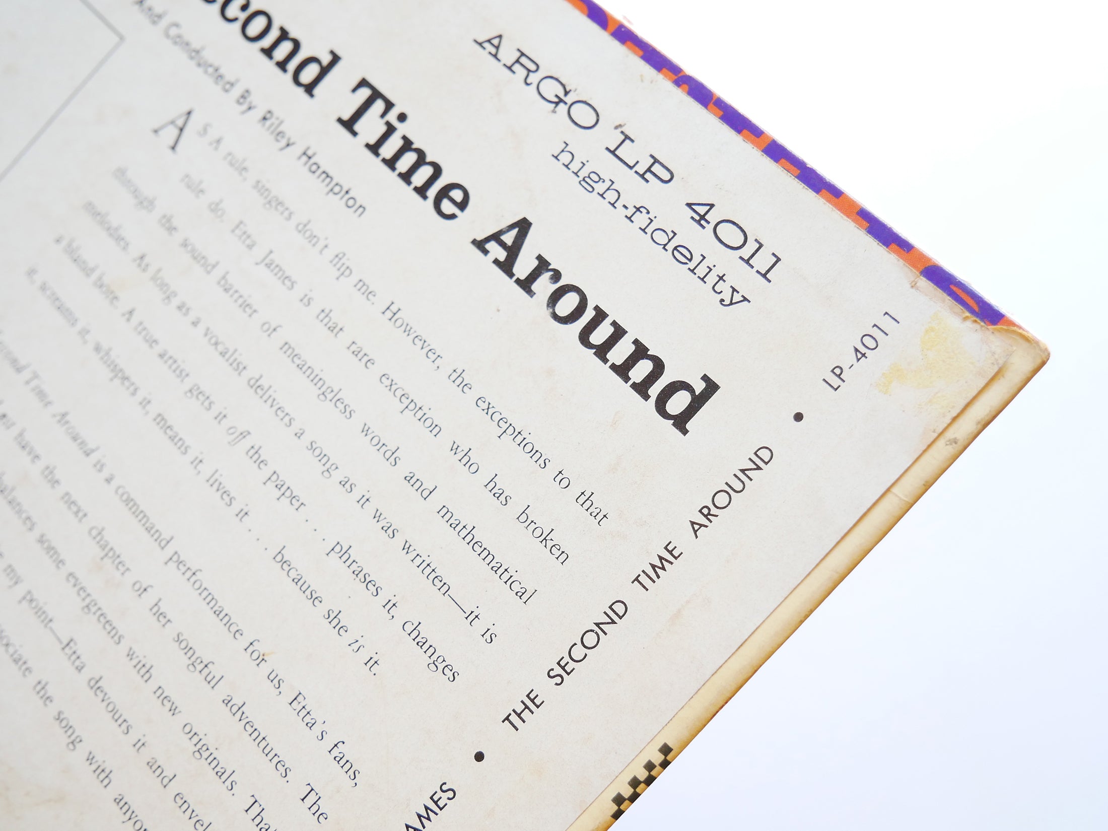 ETTA JAMES The Second Time Around LP ARGO LP-4011 US 1961 MONO Soul Blues