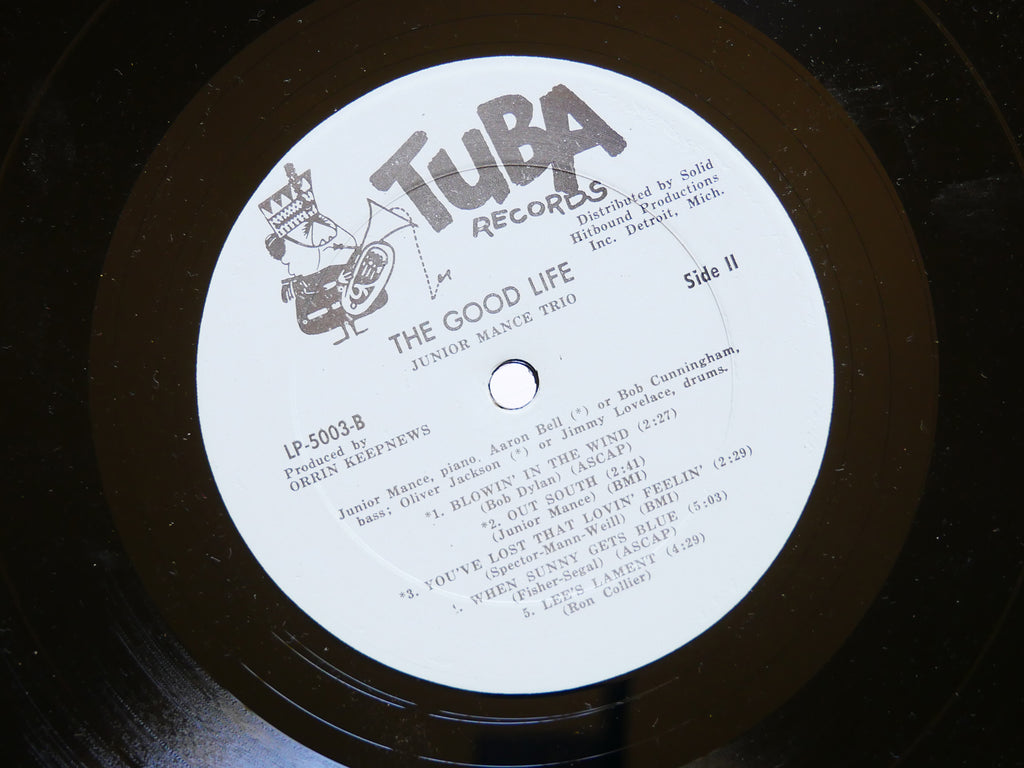 JUNIOR MANCE The Good Life LP TUBA RECORDS MONO LP 5003 US 1967 Jazz Funk VG+