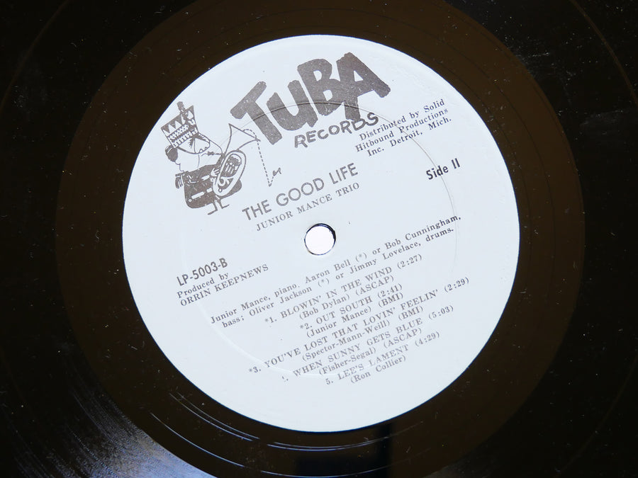 JUNIOR MANCE The Good Life LP TUBA RECORDS MONO LP 5003 US 1967 Jazz Funk VG+