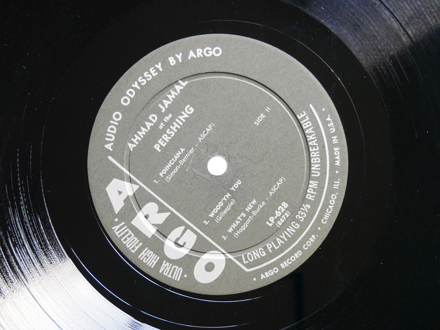 AHMAD JAMAL TRIO Ahmad Jamal At The Pershing LP ARGO LP-628 US 1958 JAZZ DG MONO