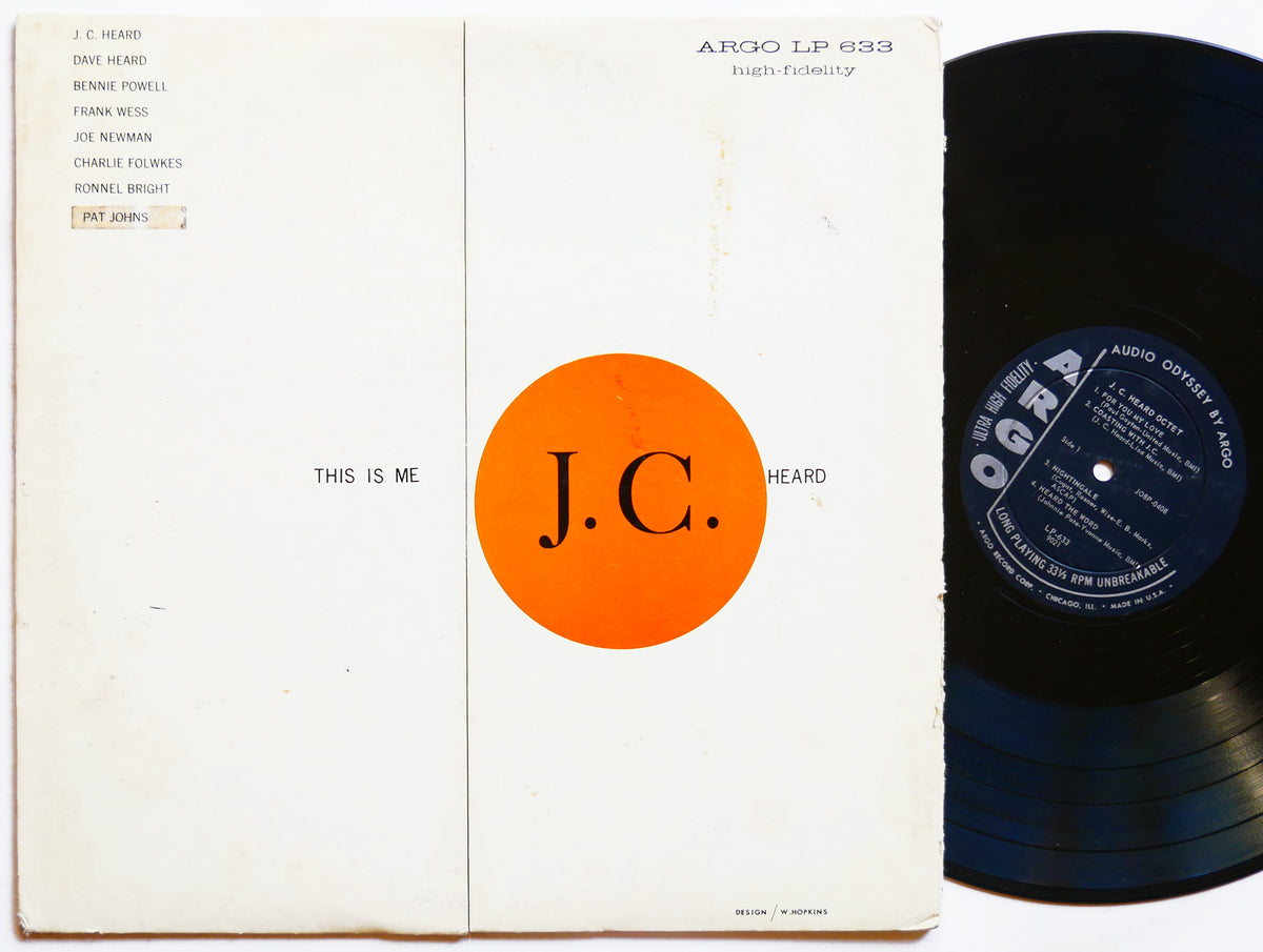 J. C. HEARD Octet This is Me LP ARGO LP 633 US '58 DG MONO Joe Newman Frank Wess