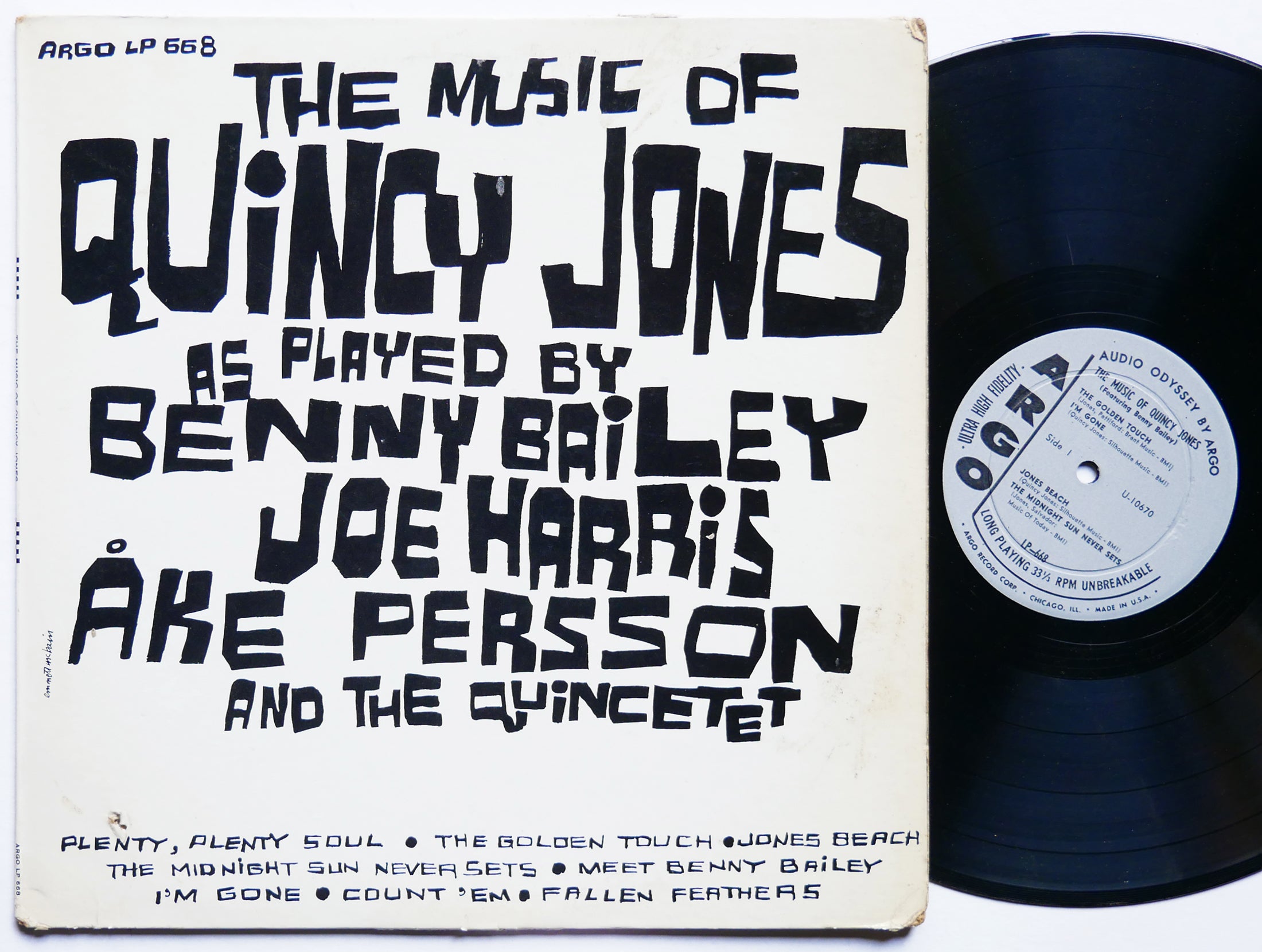 BENNY BAILEY JOE HARRIS The Music Of Quincy Jones LP ARGO LP-668 US 1961 DG MONO