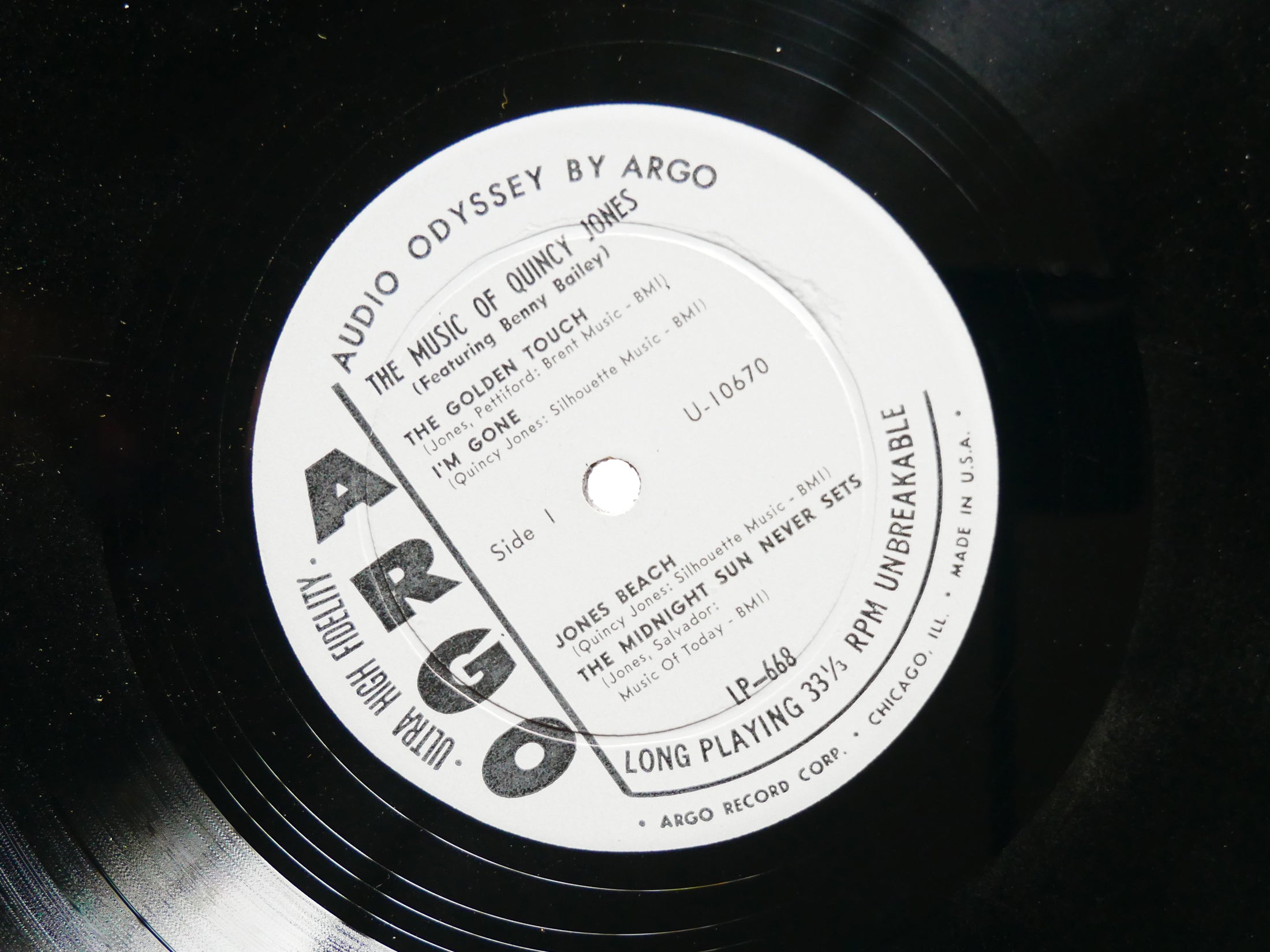 BENNY BAILEY JOE HARRIS The Music Of Quincy Jones LP ARGO LP-668 US 1961 DG MONO