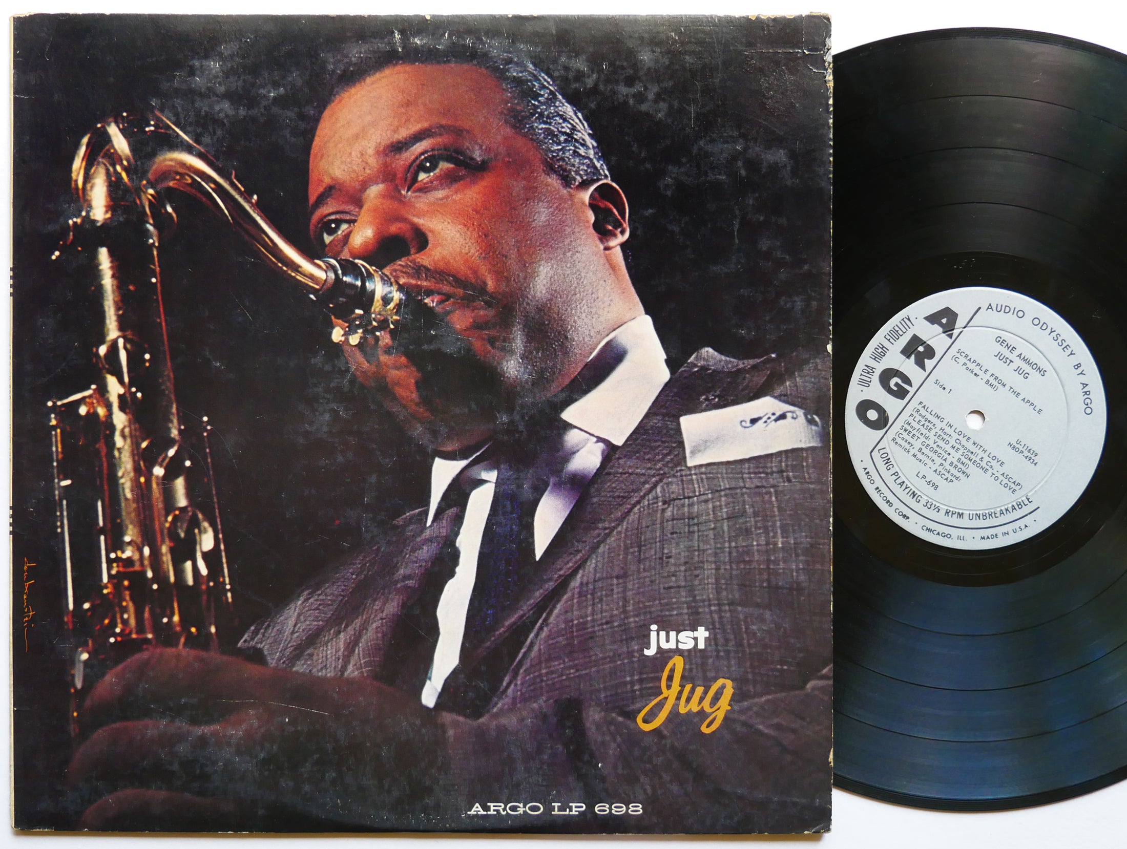 GENE AMMONS Just Jug LP ARGO LP-698 US 1962 DG MONO Eddie Buster Gerald Donovan
